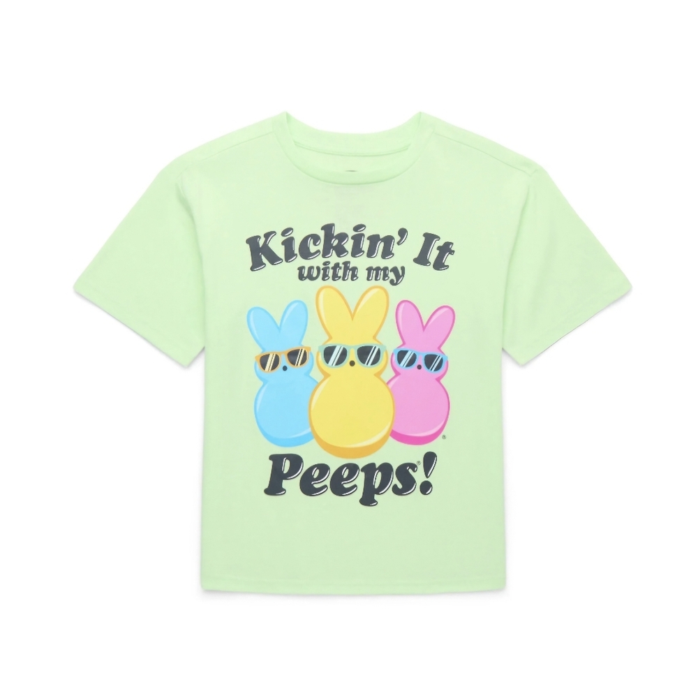 Peeps Kids Kickin' It Tee with Short Sleeves Green Size 8